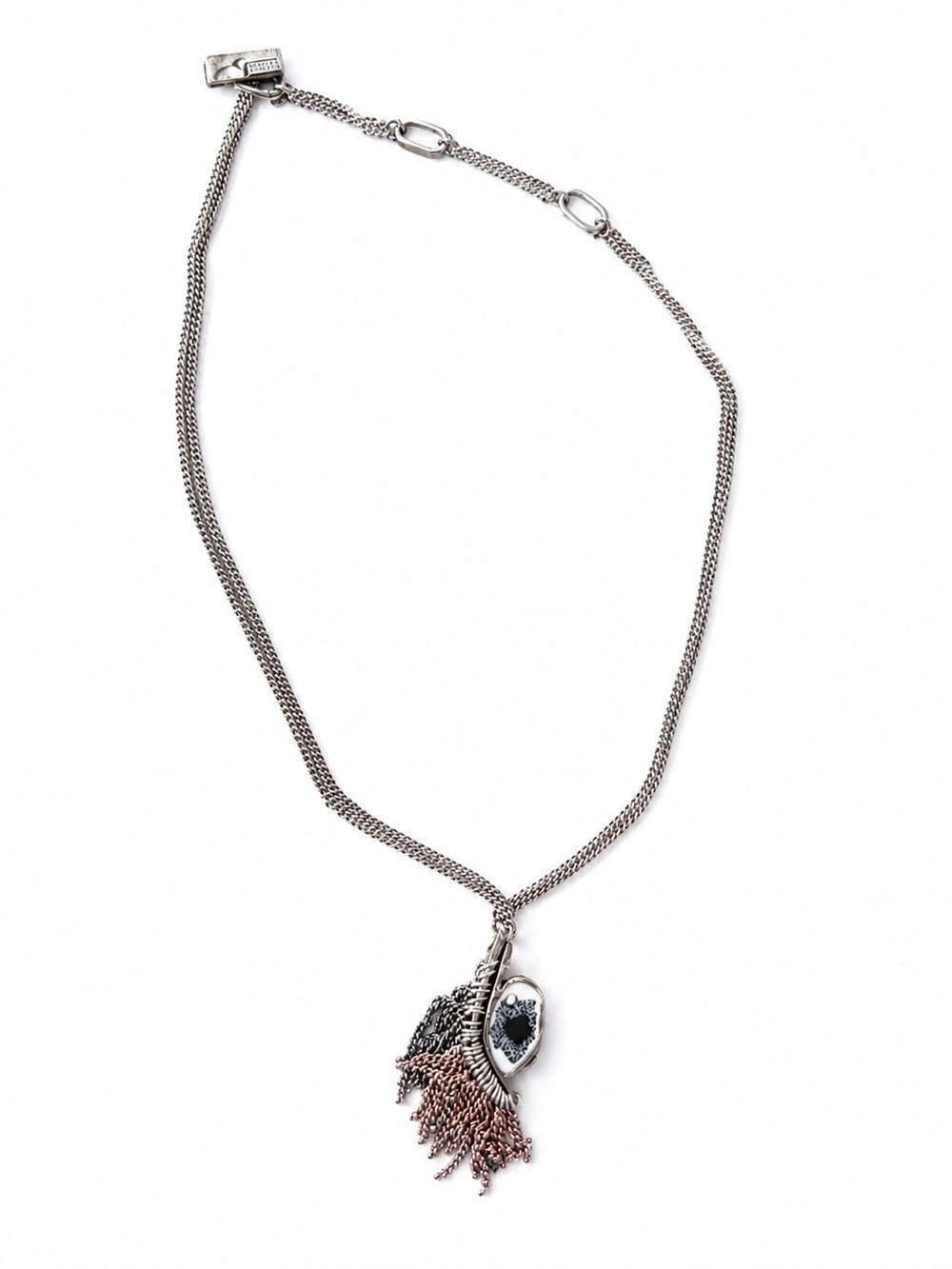 Anne-Marie Chagnon Artisan Necklace – Sculptural Mixed Metal Statement Pendant